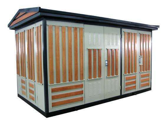 Wooden strip type compact substation
