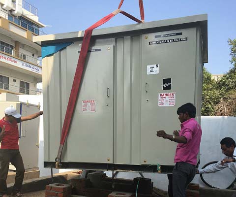 Compact substation Hoisting for installation